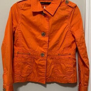 Liz Claiborne Bright Orange Utility Jacket